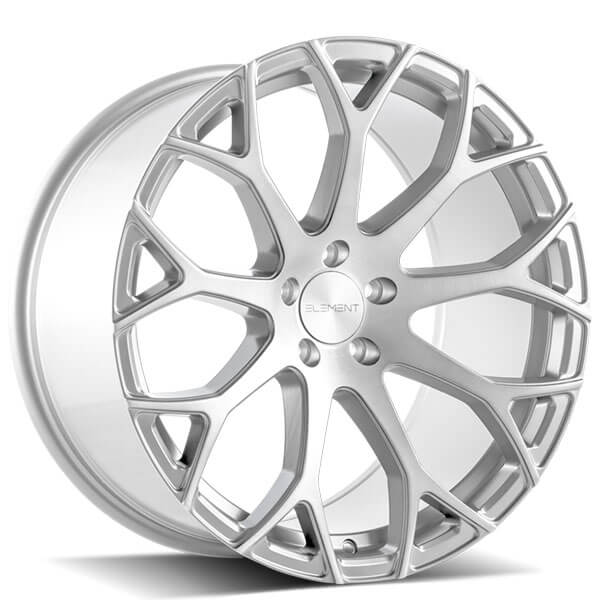20" Element Wheels EL99 Brushed Silver Rims 