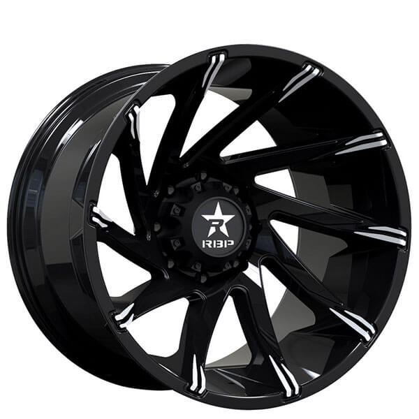 18" RBP Wheels 77R Spike Gloss Black Machined Accent Off-Road Rims