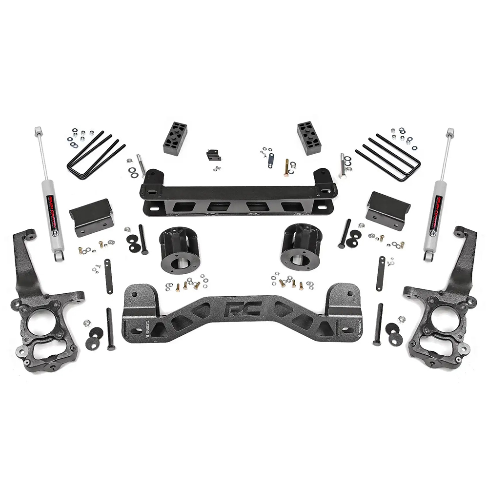 4" Rough Country Suspension Lift Kit (Ford F-150 2WD 2015-2020) #RCF133