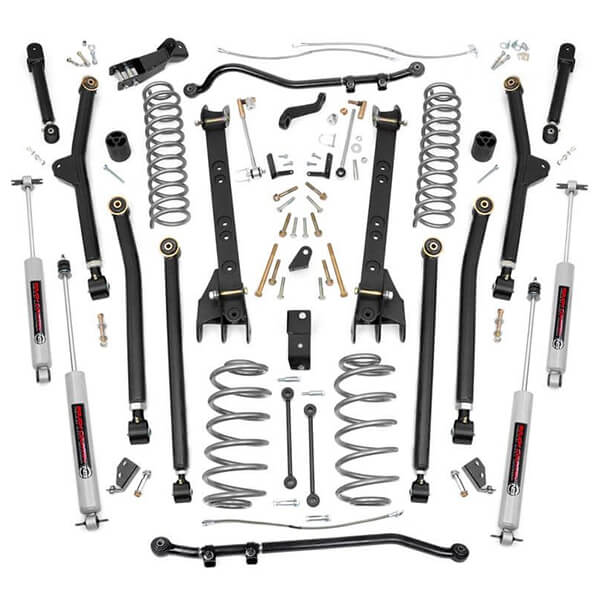 6 Rough Country Suspension Lift Kit Long Arm Jeep Wrangler Tj 4wd 1997 2006 Rcj119 4114