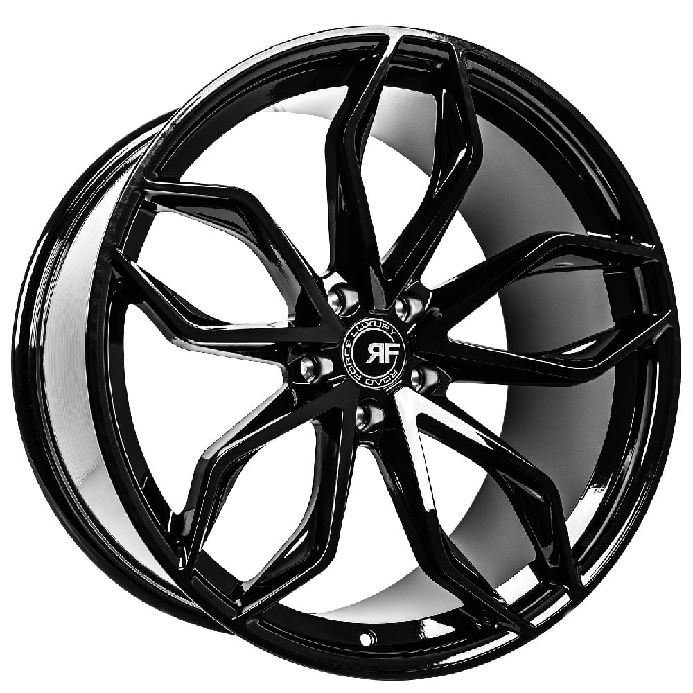 22 Road Force Wheels RF17 Gloss Black Rims #RF049-1