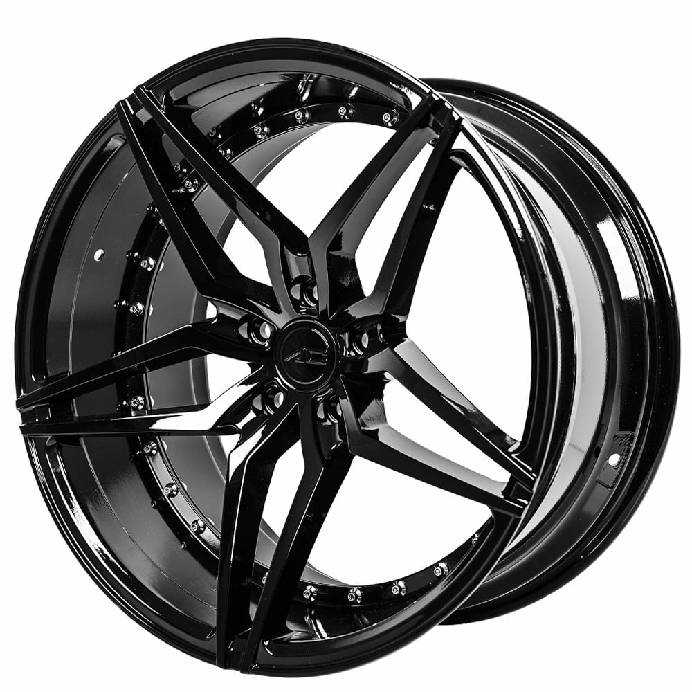 20" Staggered AC Wheels AC01 Gloss Black Extreme Concave Rims 