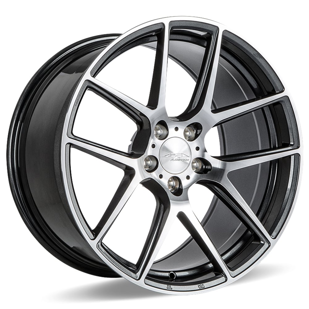 20" Ace Alloy Wheels AFF02 Grey with Machined Face Flow Formed Rims