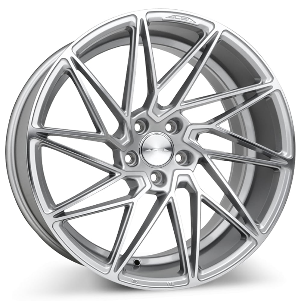 19" Staggered Ace Alloy Wheels Driven Silver with Machined Face Rims