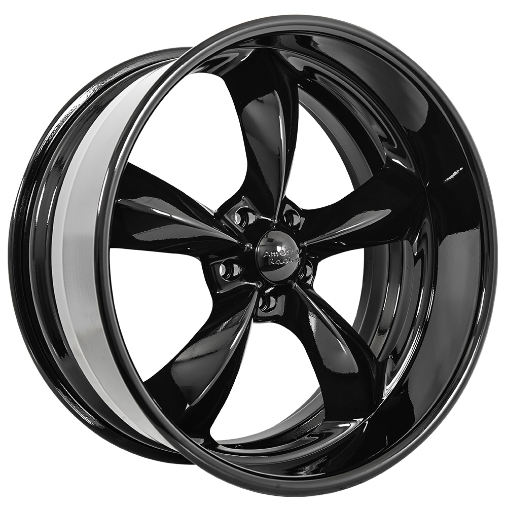 18" American Racing Wheels Modern AR605 Torq Thrust M Custom Gloss Black Rims