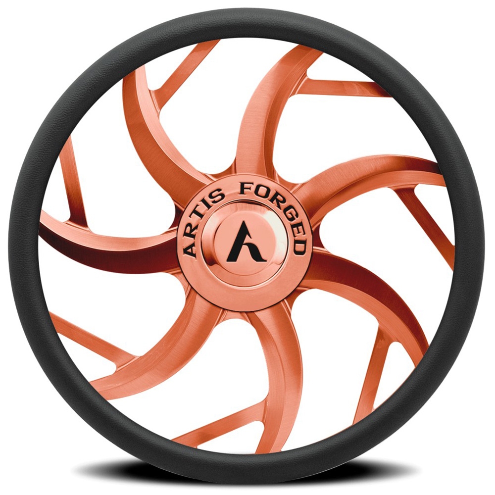 Artis Forged Custom Steering Wheel Sin City Rose Gold