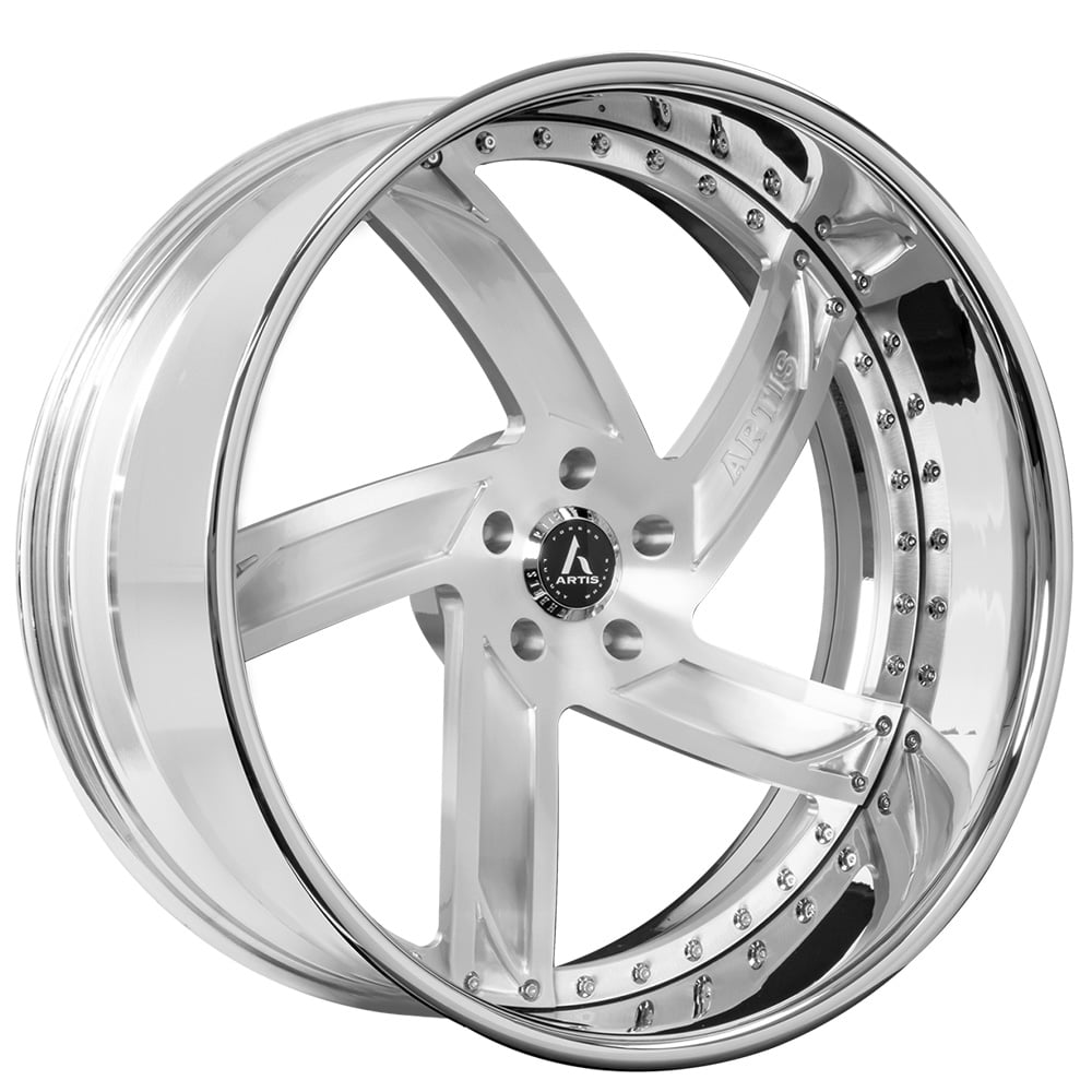 19 Artis Forged Wheels Vestavia Brushed Face With Chrome Lip Rims