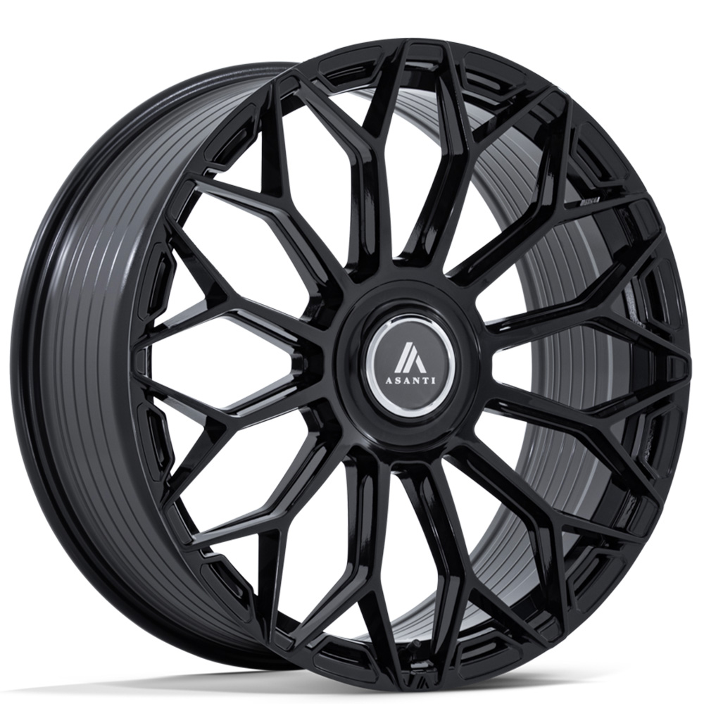 22" Asanti Wheels AB051 Envoy Gloss Black Flow Formed Rims