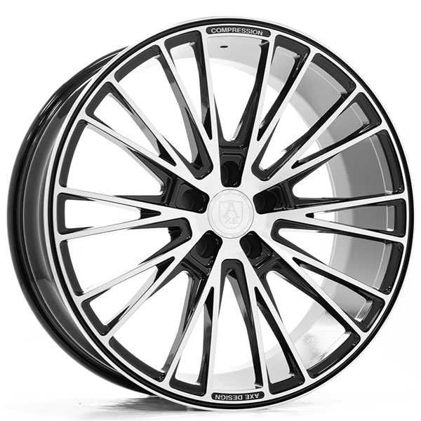 20 Axe Wheels Cf2 Gloss Black Mirror Face Compression Forged Rims