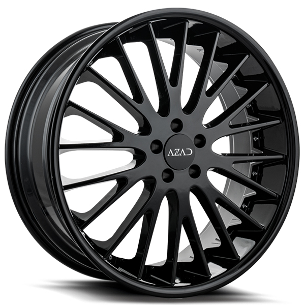 20" Staggered Azad Wheels AZ33 Gloss Black Rims