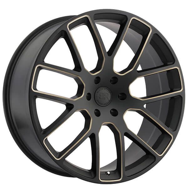 20 Black Rhino Wheels Kunene Matte Black With Dark Tint Milled Spokes