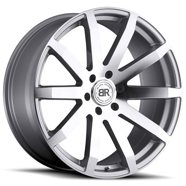 22" Black Rhino Wheels Traverse Silver with Mirror Cut Face Rims #BRN031-2