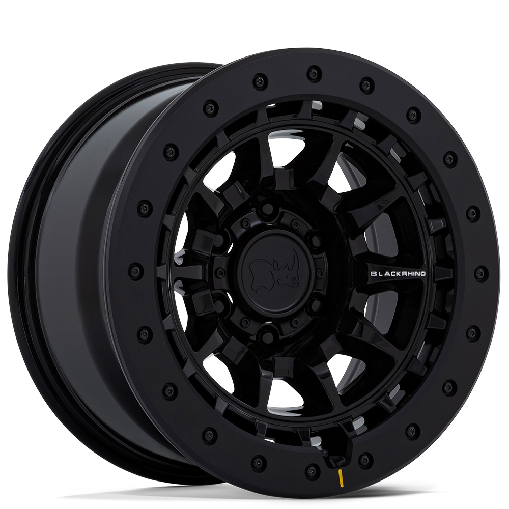 17" Black Rhino Wheels Tusk BR016 Gloss Black with Black Rock Guard Off-Road Rims