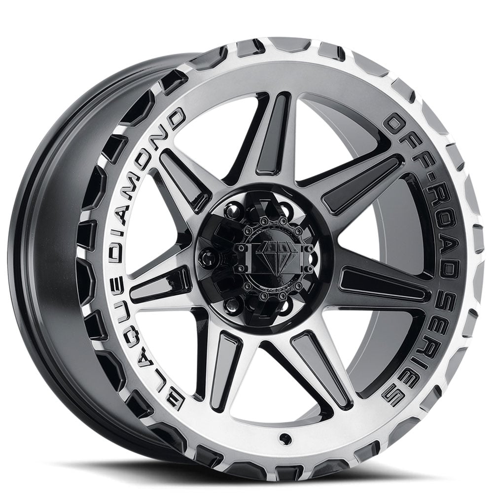 20" Blaque Diamond Wheels BD-O102 Gloss Black with Tinted Face Off-Road Rims