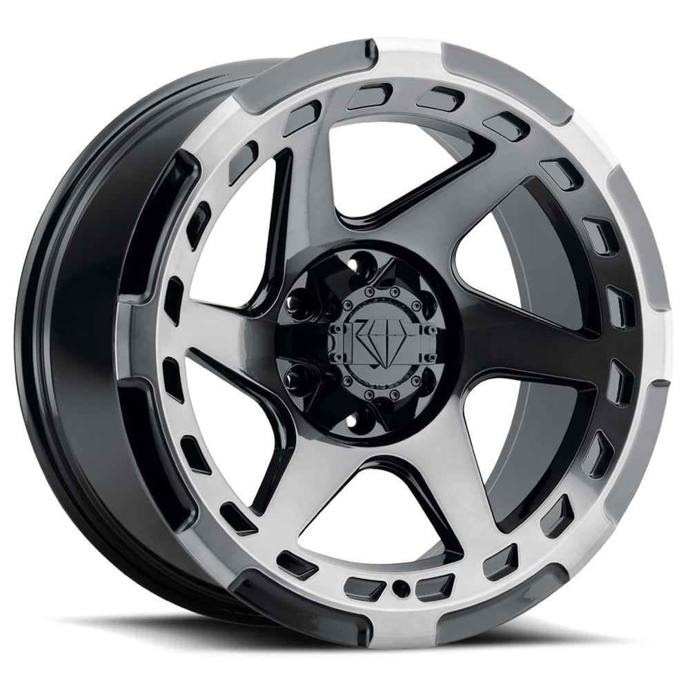 17" Blaque Diamond Wheels BD-O728 Gloss Black with Tinted Face Off-Road Rims