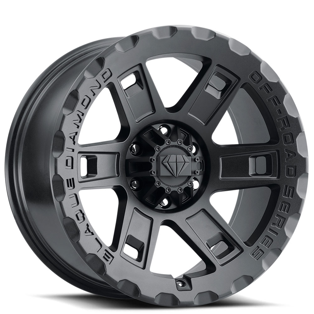 17" Blaque Diamond Wheels BD-O801 Texture Black Off-Road Rims