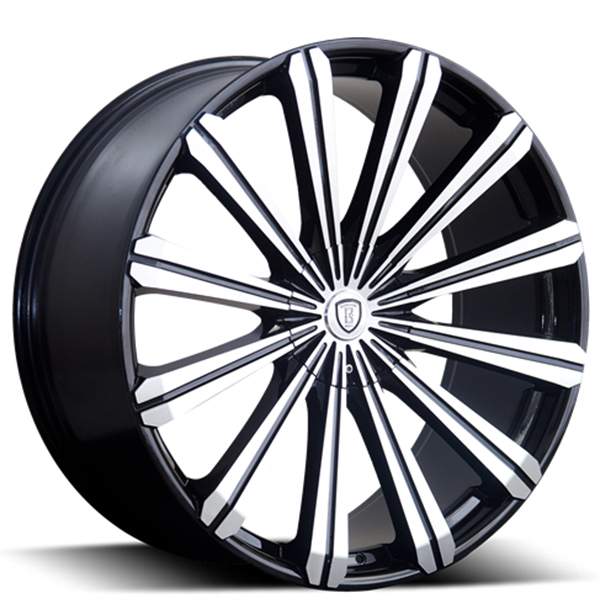 22 Borghini Wheels B18 Black Machined Rims Bor033 3