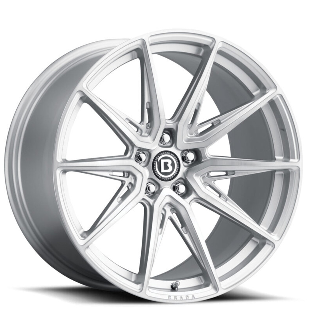 20x12" Brada Wheels CX2 Silver Brushed Rotary Forged Rims (Blank) 
