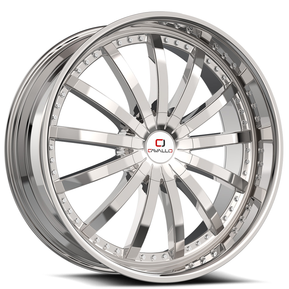 22" Cavallo Wheels CLV-53 Nano Chrome Rims