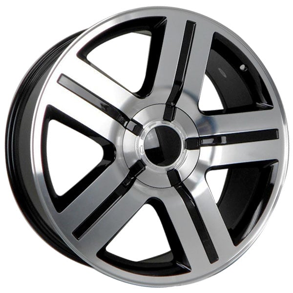 26" Chevy Silverado/Suburban Wheels 258 Texas Edition Black Machined