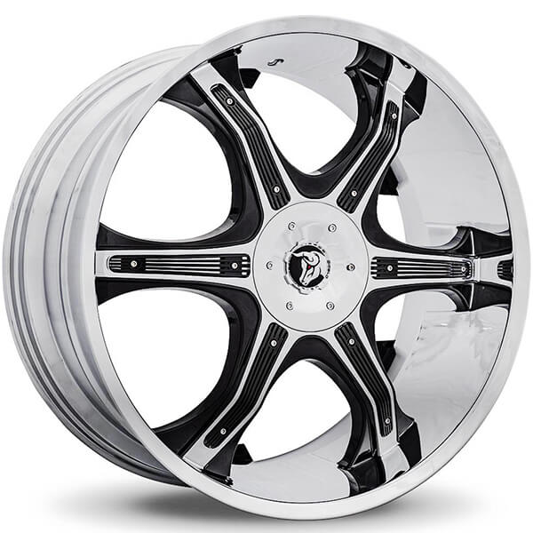 26" Diablo Wheels Grill Chrome with Custom Finish Inserts Rims DB0581