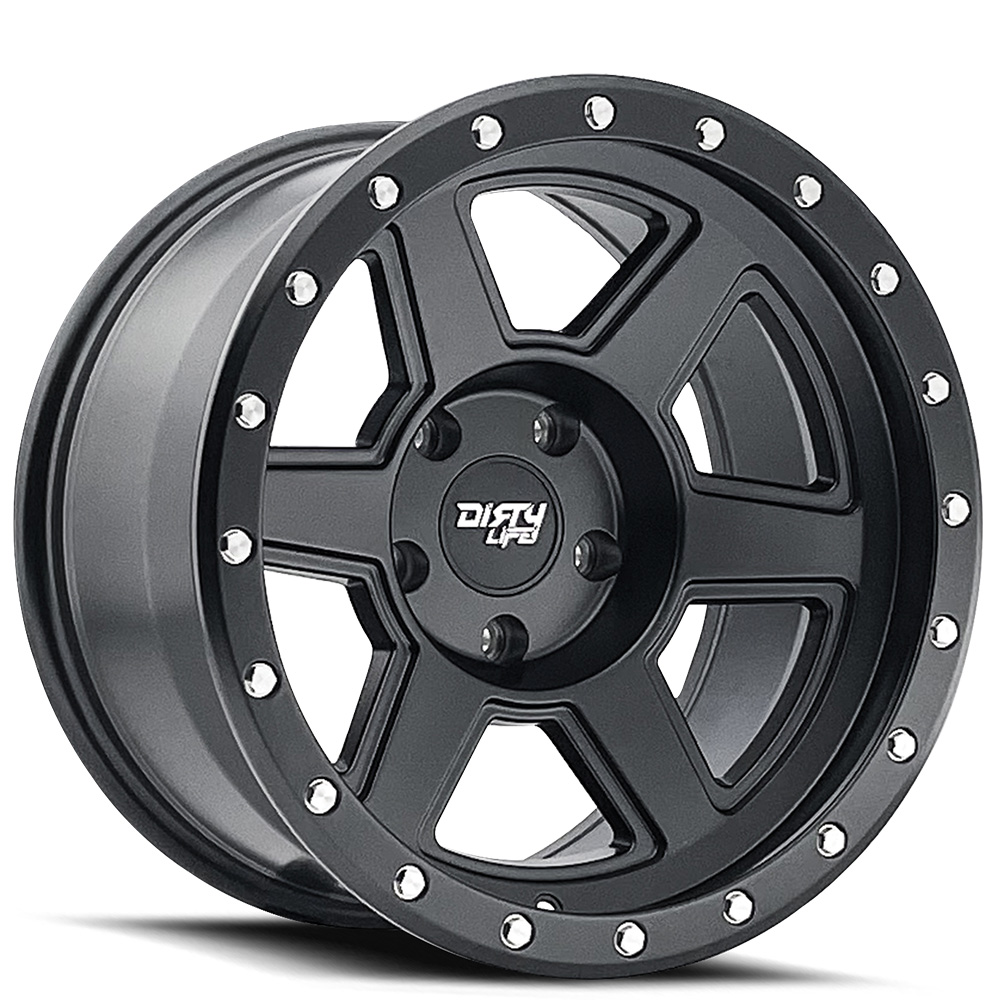 17" Dirty Life Wheels Compound 9315 Matte Black Off-Road Rims