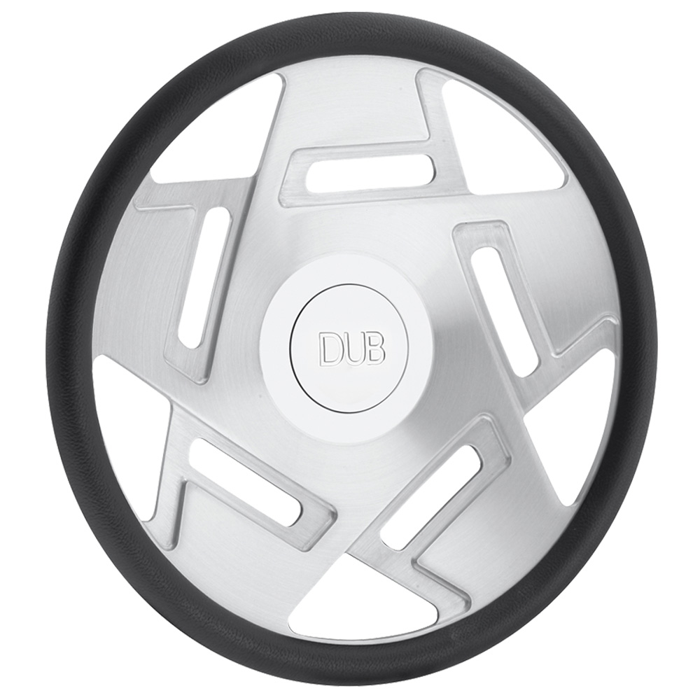 DUB Custom Steering Wheel Touring Brushed with Gloss Clear