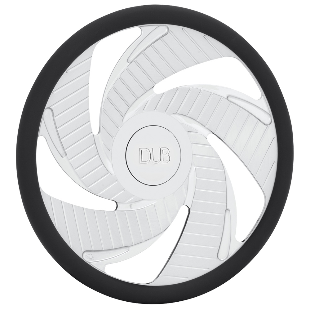 DUB Custom Steering Wheel Turbo Brushed with Gloss Clear