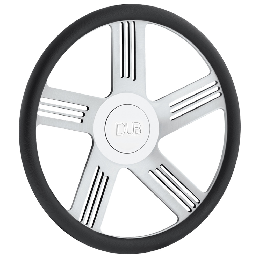 DUB Custom Steering Wheel Verve Brushed with Gloss Clear