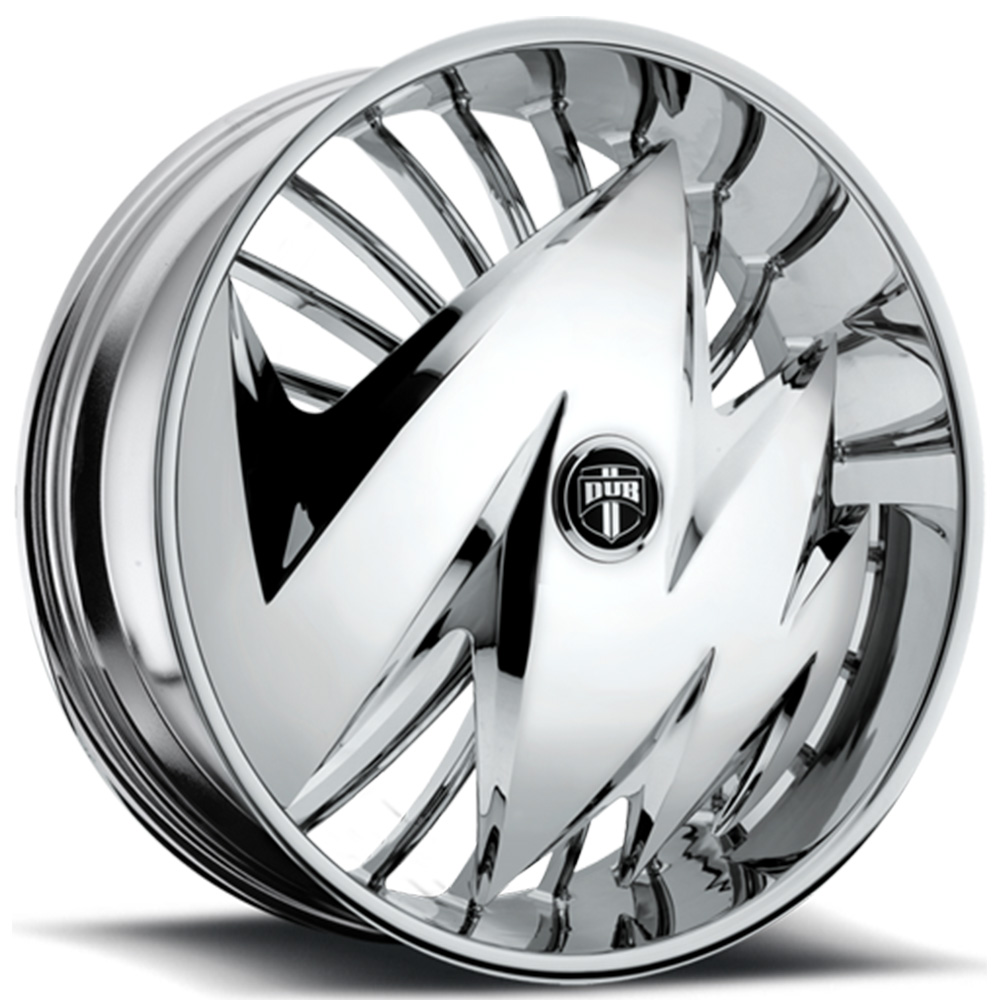 26" Dub Forged Wheels S606 Ragged Chrome Skirt Rims