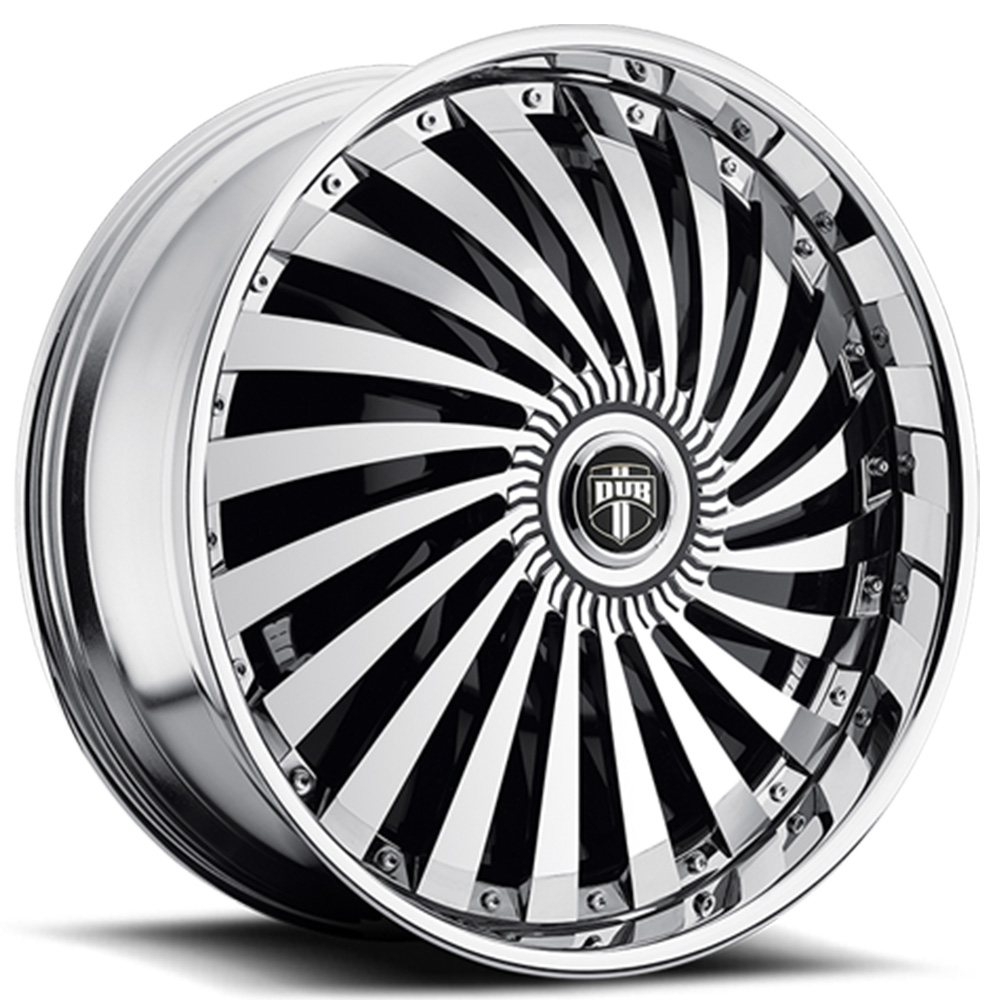 24" Dub Forged Wheels S768 Swyrl Chrome Spinner Rims