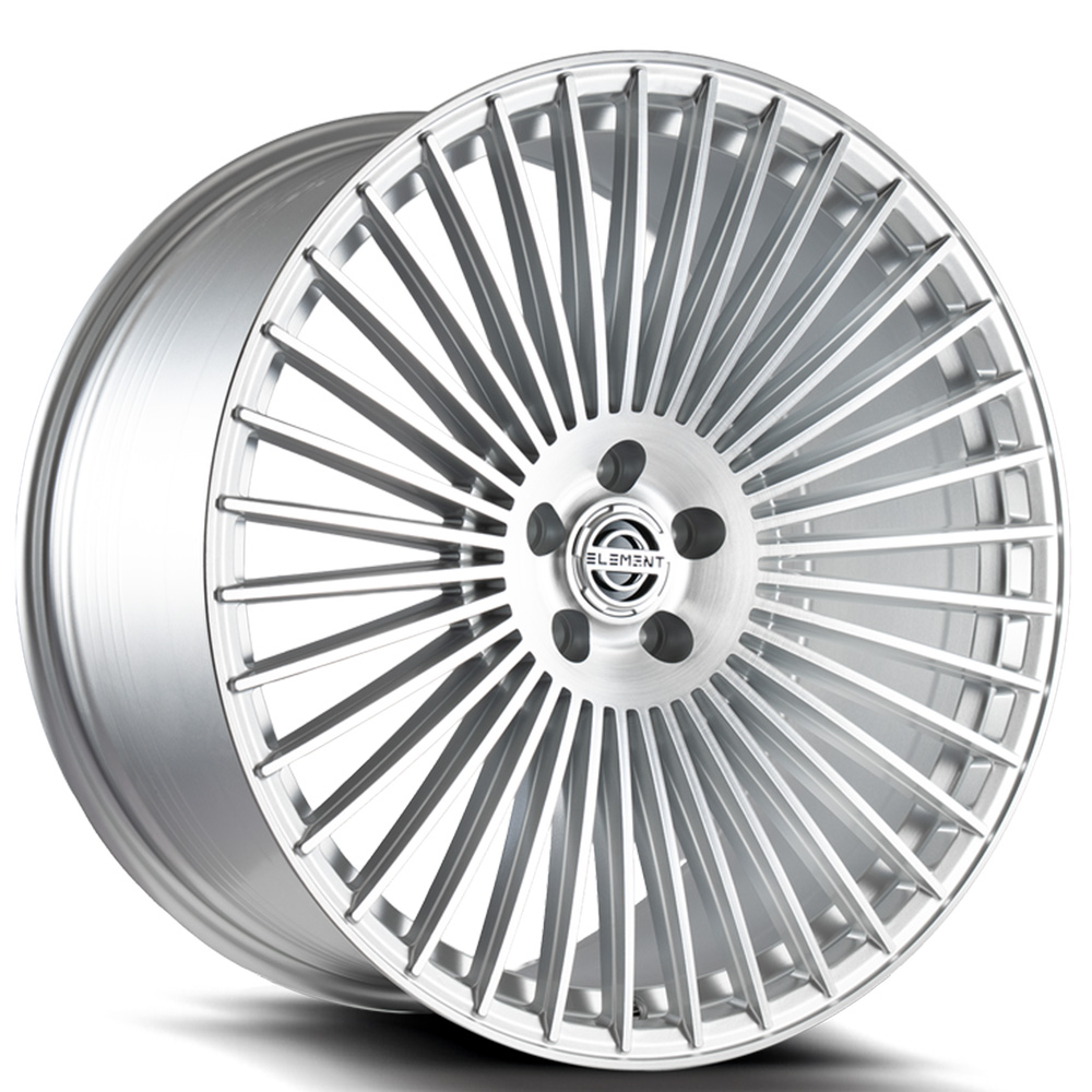 20" Element Wheels EL40 Brushed Silver Rims
