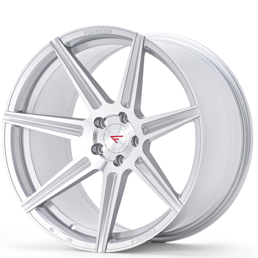 20" Ferrada Wheels F8-FR7 Machined Silver Flow Formed Rims