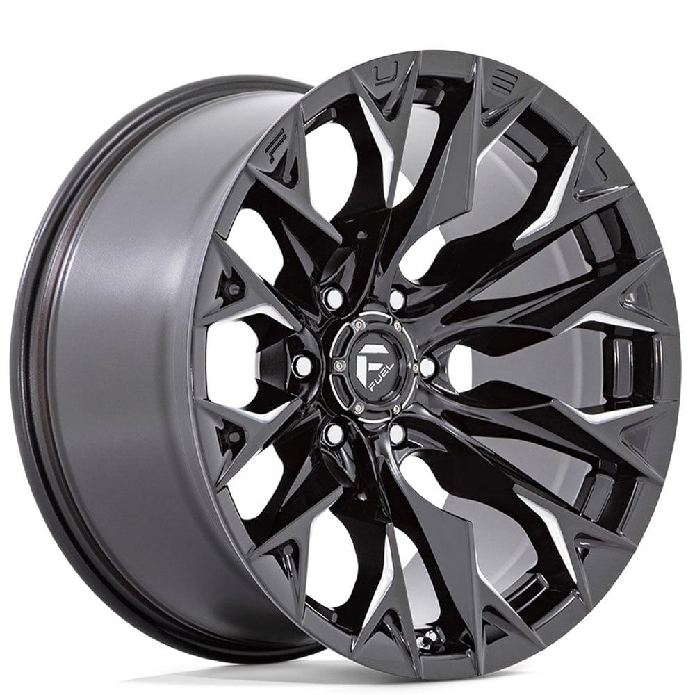 20 Fuel Wheels D803 Flame 6 Gloss Black Milled Off Road Rims Fl333 1