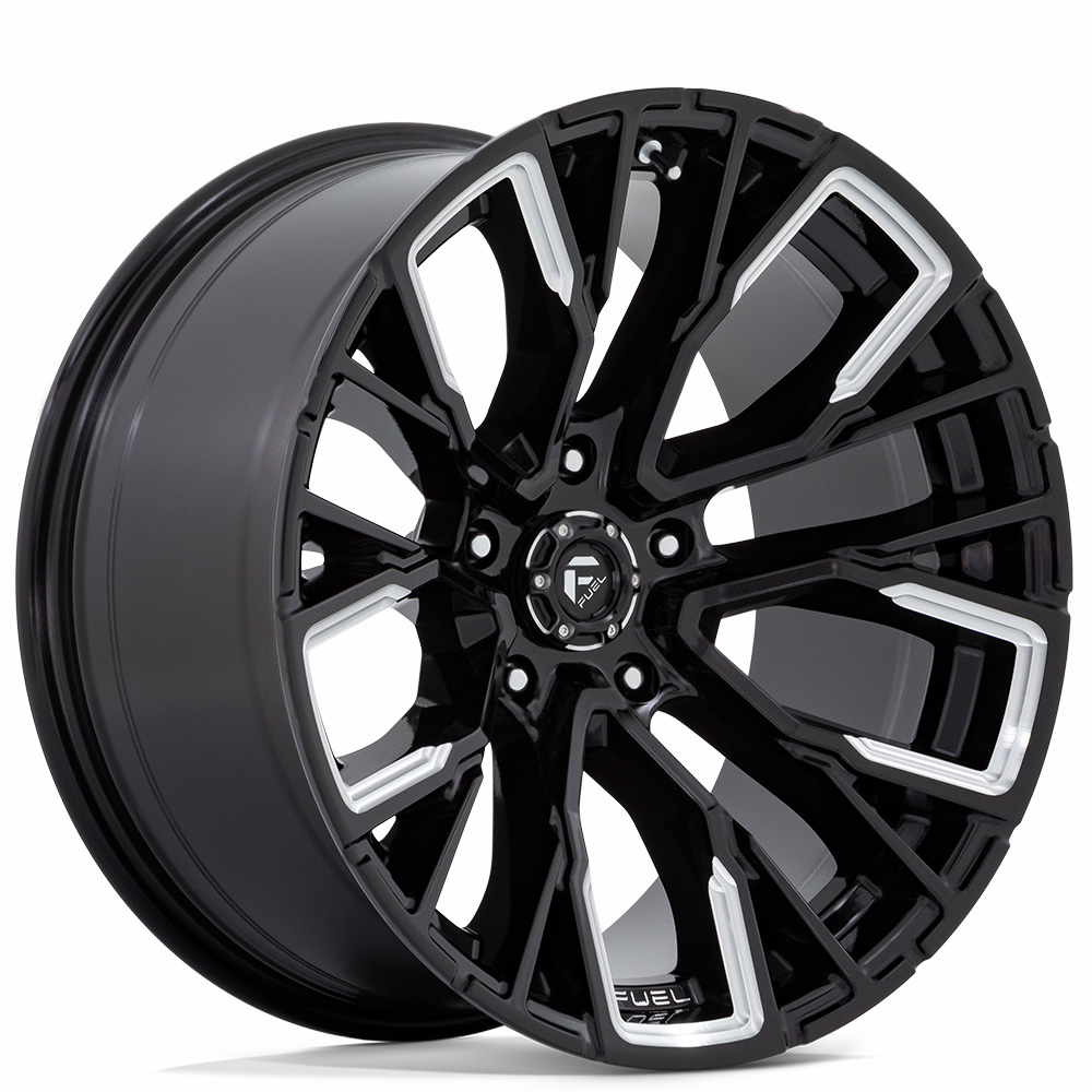 20" Fuel Wheels D849 Rebar 5 Gloss Black Milled Off-Road Rims