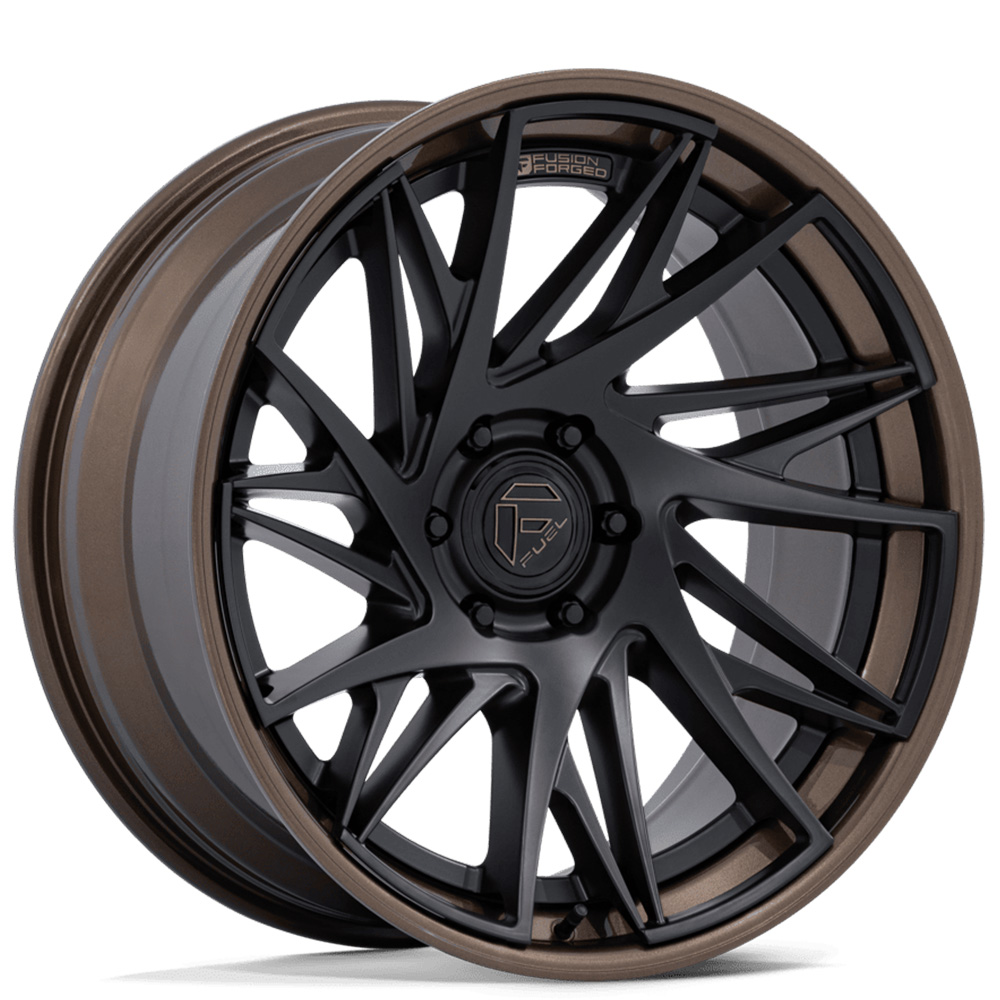 20" Fuel Wheels FC405 Dynamo Matte Black with Gloss Bronze Lip Off-Road Fusion Forged Rims