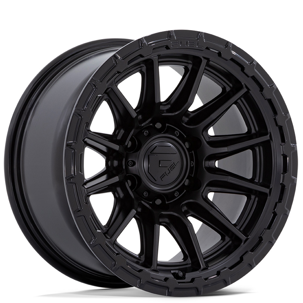 17" Fuel Wheels FC866 Piston Blackout with Gloss Black Lip Off-Road Rims