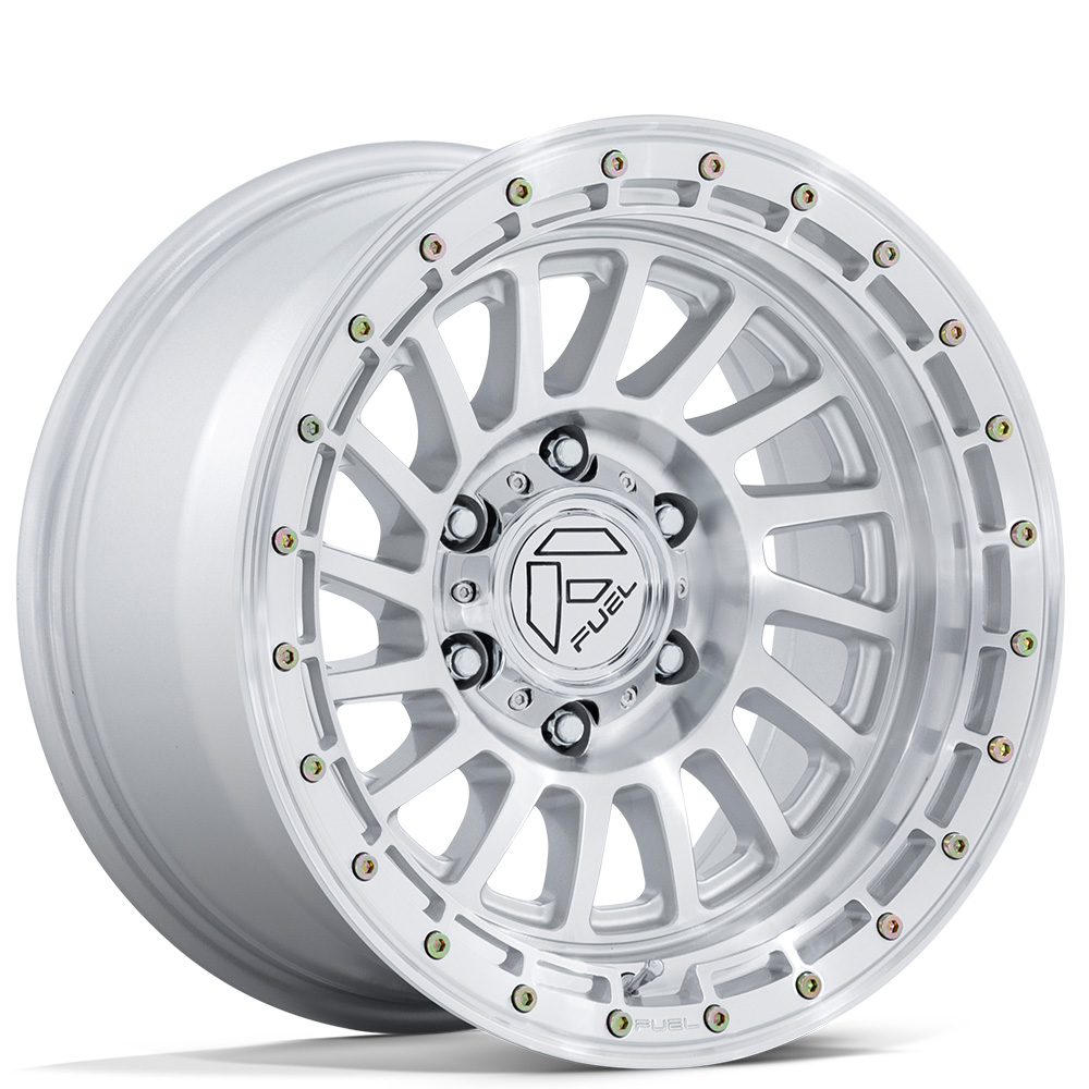 18" Fuel Wheels FC897 Havoc Gloss Silver with Machined Face Off-Road Rims 