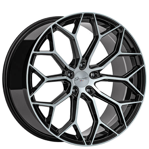 24" Gianelle Wheels Monte Carlo Gloss Black with Machined Face Rims