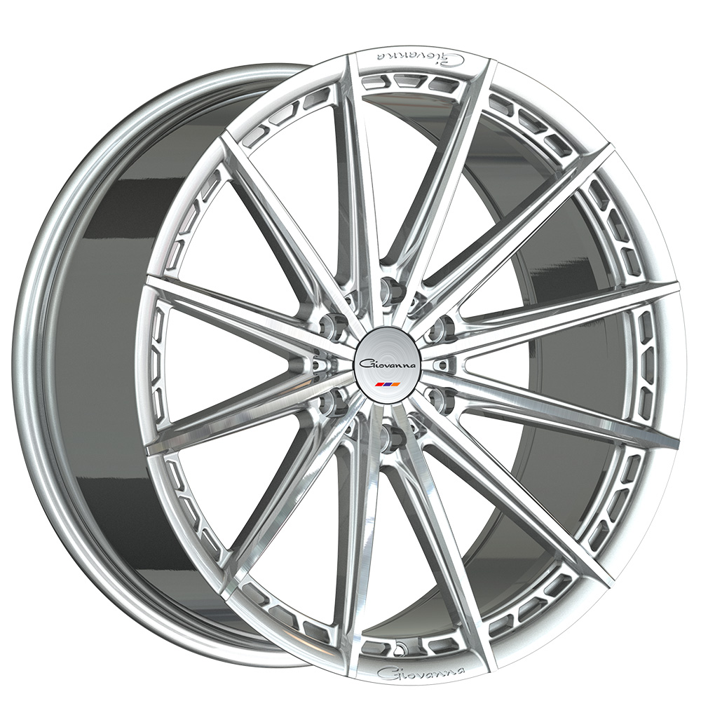 22" Giovanna Wheels Alesanna 12 Gloss Silver Machined Flow Formed Rims