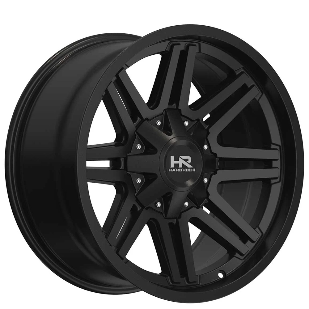 22" Hardrock Wheels H715 Warrior Gloss Black Off-Road Rims