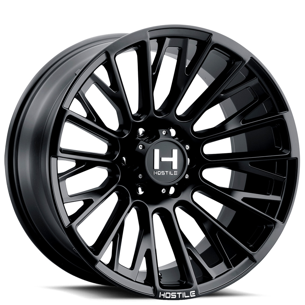 20" Hostile Wheels H144 Justice Gloss Black Off-Road Rims