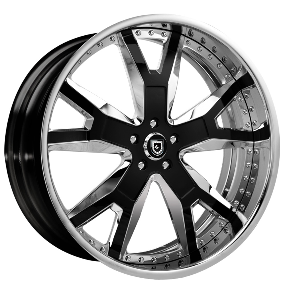 20/21" Lexani Forged Wheels LF-720 Chrome with Black Accents Rims 