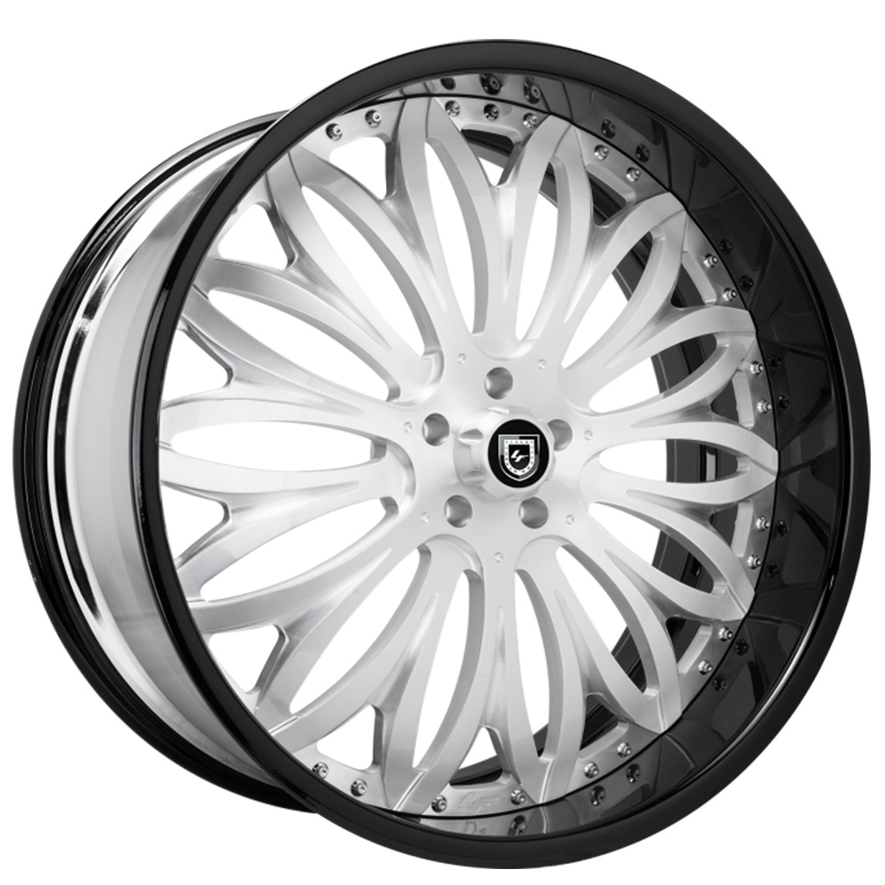 20/21" Lexani Forged Wheels LF-731 Pisces Brushed Face with Black Lip Rims 