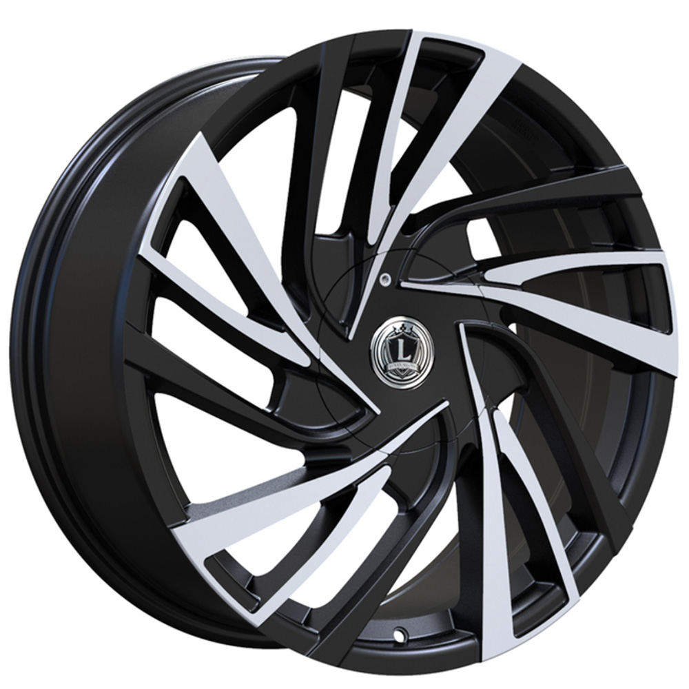 22" Luxxx Alloys Wheels Lux41 Gloss Black with Machined Face Rims