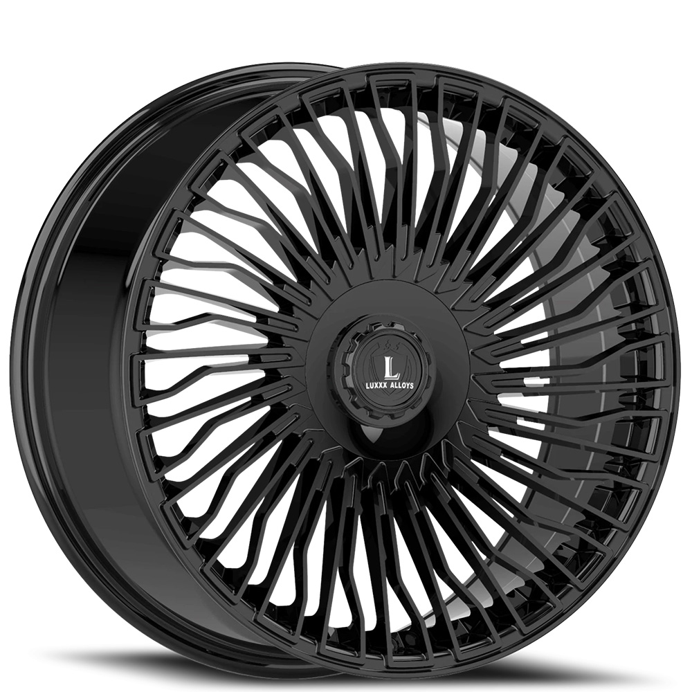 20" Luxxx Alloys Wheels Lux55 Gloss Black Rims