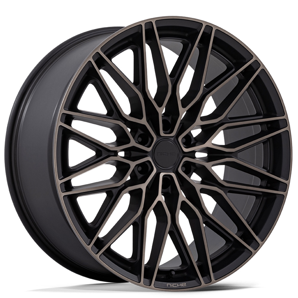 24" Niche Wheels NC278 Calabria 6 Matte Black Machined with Dark Tint Rims