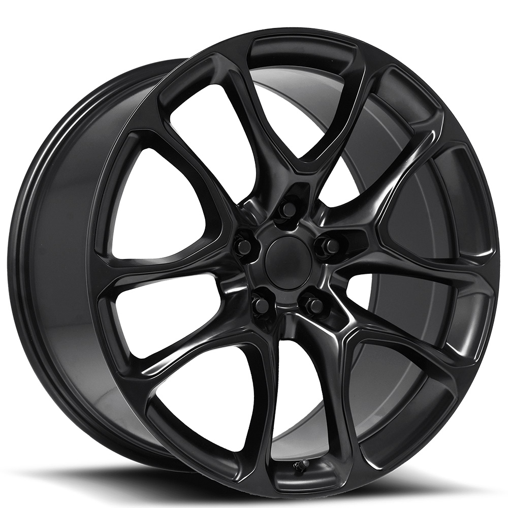 22" Dodge Durango SRT Wheels FR 551F Satin Black Flow Formed OEM Replica Rims