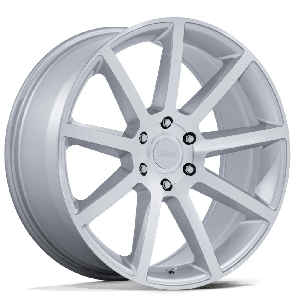 22" Petrol Wheels PE007 P6E Gloss Silver with Machined Face Rims