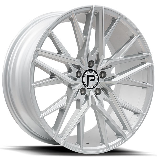 20" Pinnacle Wheels P106 Stellar Silver Machined Rims